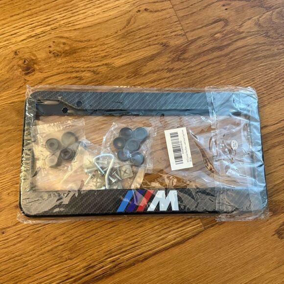 BMW Motorsports License Plate Frame in Black Set of 2 NWT - Picture 4 of 4